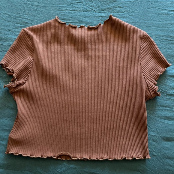 Mushroom cropped SHEIN brown top - Picture 3 of 4